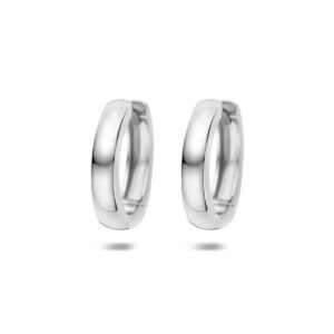 Zilveren klapoorringen 15x4mm