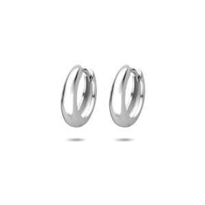 Zilveren klapoorringen 11x4mm