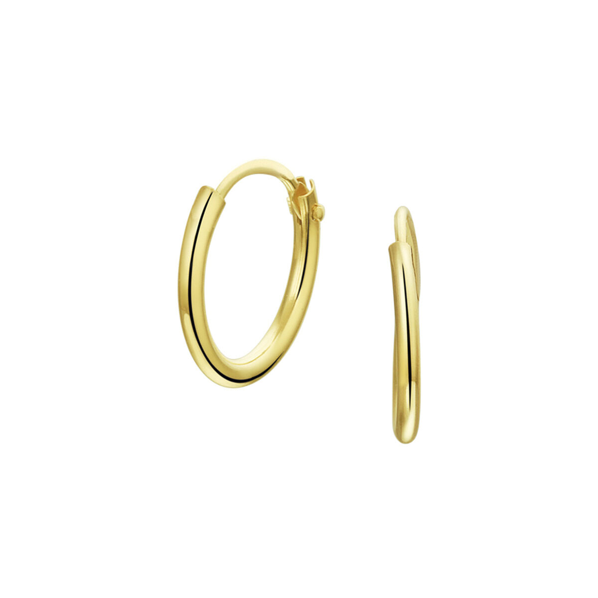 Geelgouden oorringen 13mm - Afbeelding 3