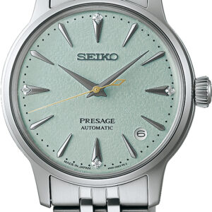 Seiko Dameshorloge Presage automaat staa mintgroenl diamant
