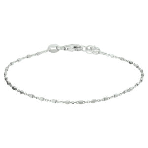Zilveren armband blokjes 17-19cm zilver