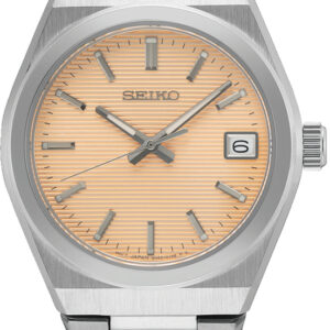 Seiko dameshorloge staal zalmrose 100m WR