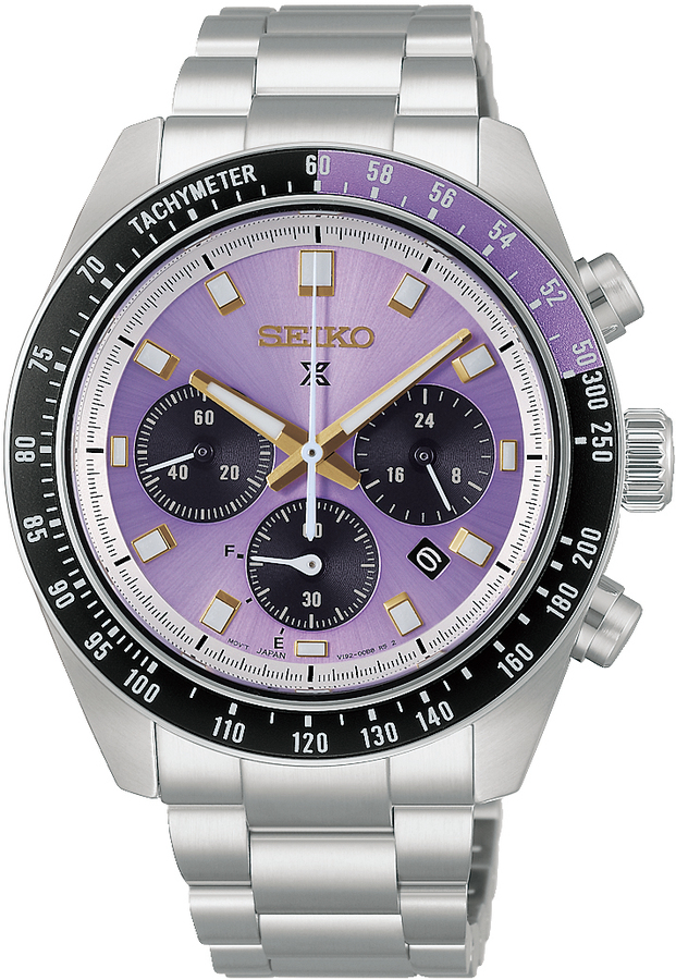 Seiko Prospex Solar Herenhorloge staal Paarse wijzerplaat Limited Edition 100m WR