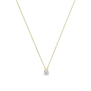 Ti sento goud op zilveren collier met zirkonia hanger 42cm