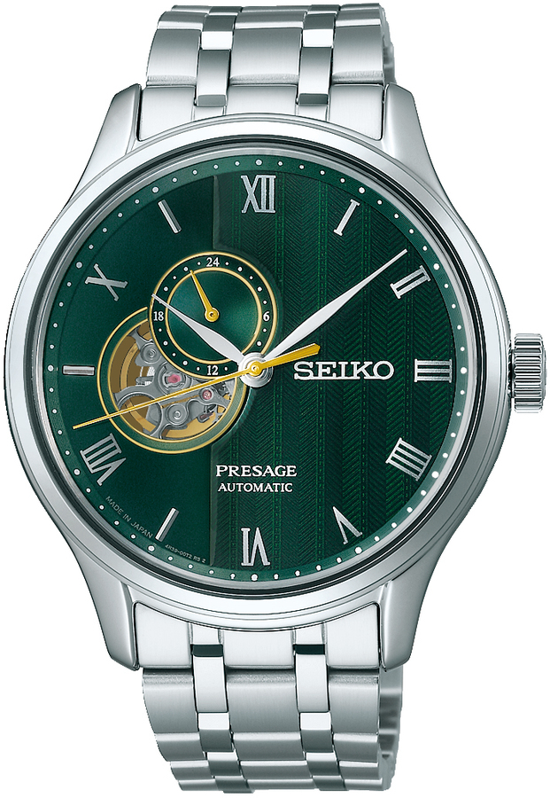Seiko heren horloge presage staal groen
